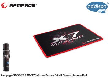 Addison Rampage 300267 320x270x3mm Kırmızı Dikişli Gaming Mouse Pad