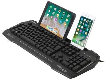 Rampage KB-R63 STAGE RGB Renk 4 Makro Fonksiyon Sese Duyarlı Işıklı Q USB +Ses Mik Çıkışlı Oyuncu Klavyesi