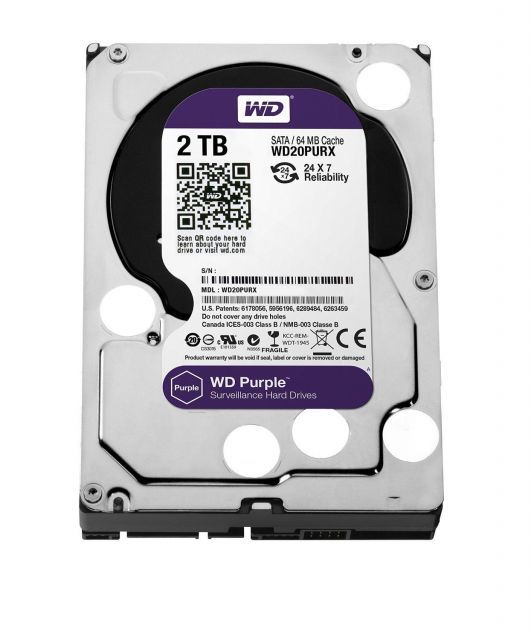 WD20PURX 3.5'' 2TB Purple Sata 3.0 64MB Cache Güvenlik Harddisk
