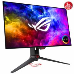 ASUS ROG SWİFT OLED  PG27AQDM 26,5 GAMING OLED EKRAN 2K FREESYNC VE G-SYNC UYUMLU 2560 X 1440 0.03MS 240HZ DP HDMI USB VESA 2YIL EYECARE YUKSEKLIK AYARI PIVOT HDR 99% DCI-P3 10BIT MONİTÖR
