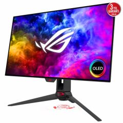 ASUS ROG SWİFT OLED  PG27AQDM 26,5 GAMING OLED EKRAN 2K FREESYNC VE G-SYNC UYUMLU 2560 X 1440 0.03MS 240HZ DP HDMI USB VESA 2YIL EYECARE YUKSEKLIK AYARI PIVOT HDR 99% DCI-P3 10BIT MONİTÖR