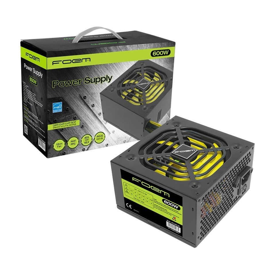 FOEM FPS-G60F12B 600W 12CM PFC  Power Supply