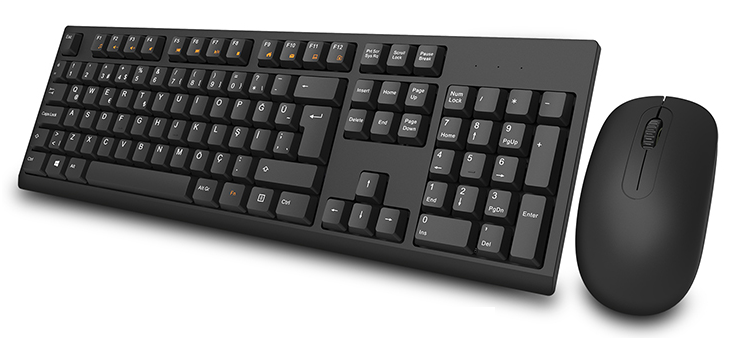 Everest KM-2510 Siyah Kablosuz Q Multimedia Klavye + Mouse Set