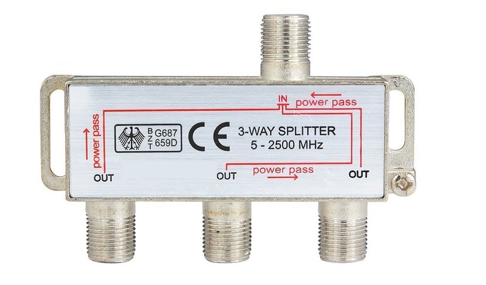 Powermaster 1/3 Tv Anten Splitter - 5/2400 Mhz 1 Uydu 3 TV Dağıtıcı Switch
