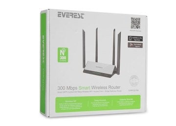 Everest EWR-521N4 Smart (APP Control) 300 Mbps Repeater+Access Point+Bridge Kablosuz Router