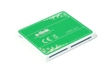 S-link Slx-A76 Çoklu Kart Okuyucu - Usb 2.0 İnce Tasarım Yeşil Renk
