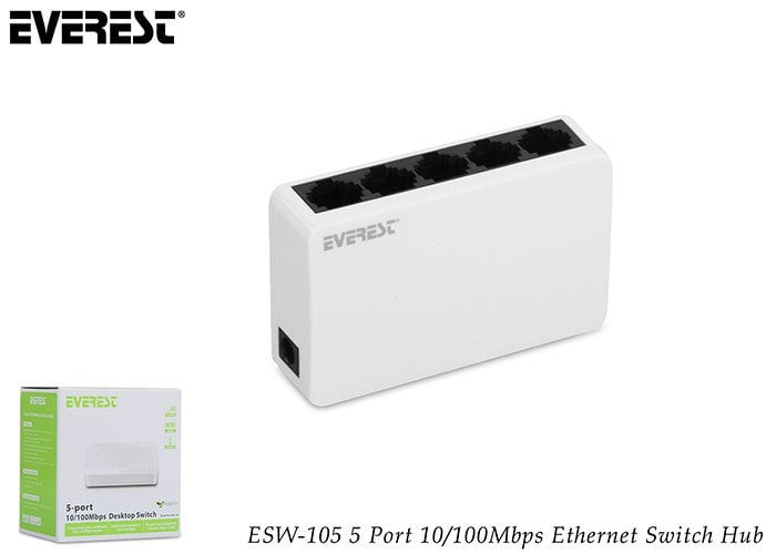 Everest ESW-105 5 Port 10/100Mbps Ethernet Switch Hub