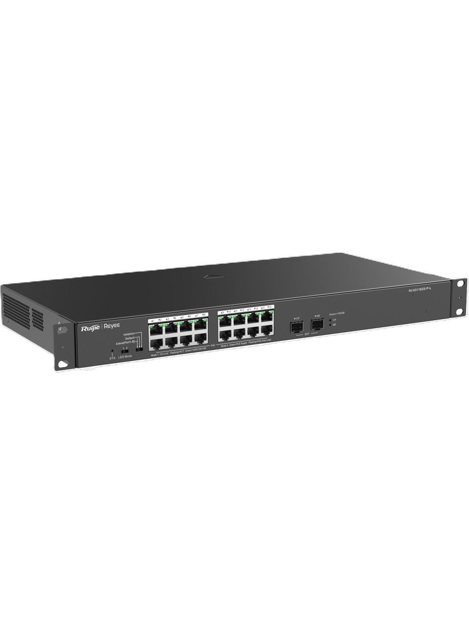 Reyee RG-ES118GS-P-L 18 Portlu, 10/100/1000 Gigabit, Tak Çalıştır Switch, 2 x SFP, 16 Port PoE+ (247W)