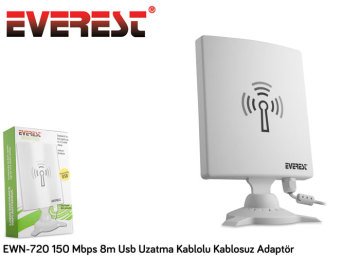 Everest EWN-720 150 Mbps 8m Usb Uzatma Kablolu Kablosuz Adaptör