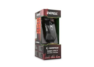 Everest Rampage SGM-RX7 Usb Makrolu Siyah 4500 DPI Gaming Mouse Pad ve Oyuncu Mouse