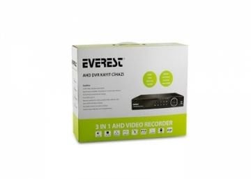 Everest AHD-804B 4Ch Görüntü 1080P 4Ch Ses AHD DVR Kayıt Cihazı...4 Kanal Görüntü ve Ses Kayıt Özellikli Ahd Kamera Kayıt Cihazı