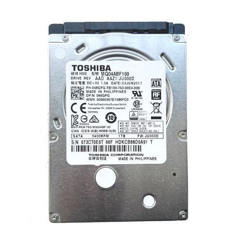 Toshiba MQ04ABF100 1TB 2.5'' 5400RPM 3.0Gb/s 128MB Harddisk