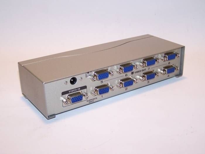 Molix ML-3508 8Lİ Vga Splitter 150 - 350 mhz Bir Pc İle 4 Monitöre Görüntü Aktarımı