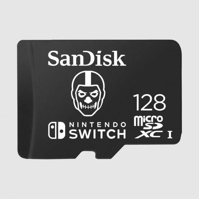SDSQXAO-128G-GN6ZG 128GB Nintendo MicroSD UHS I Card Fortnite Edition Skull Trooper