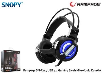 Snopy Rampage SN-RW4 USB 7.1 Gaming Siyah Mikrofonlu Kulaklık
