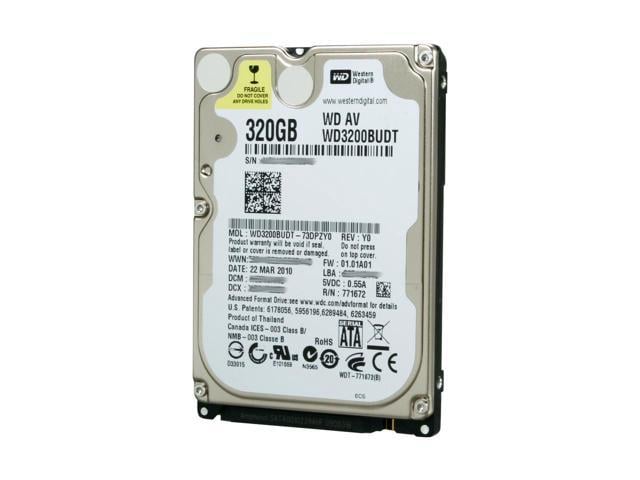 Western Digital WD AV WD3200BUDT 320GB 5400 RPM SATA 3.0Gb/s 2.5'' Notebook HDD