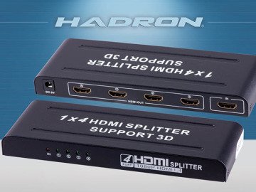 Hadron 1 Giriş 4 Çıkış Hdmi Çoğaltıcı Splitter (HD205/60 1.4V 1080P 3D)
