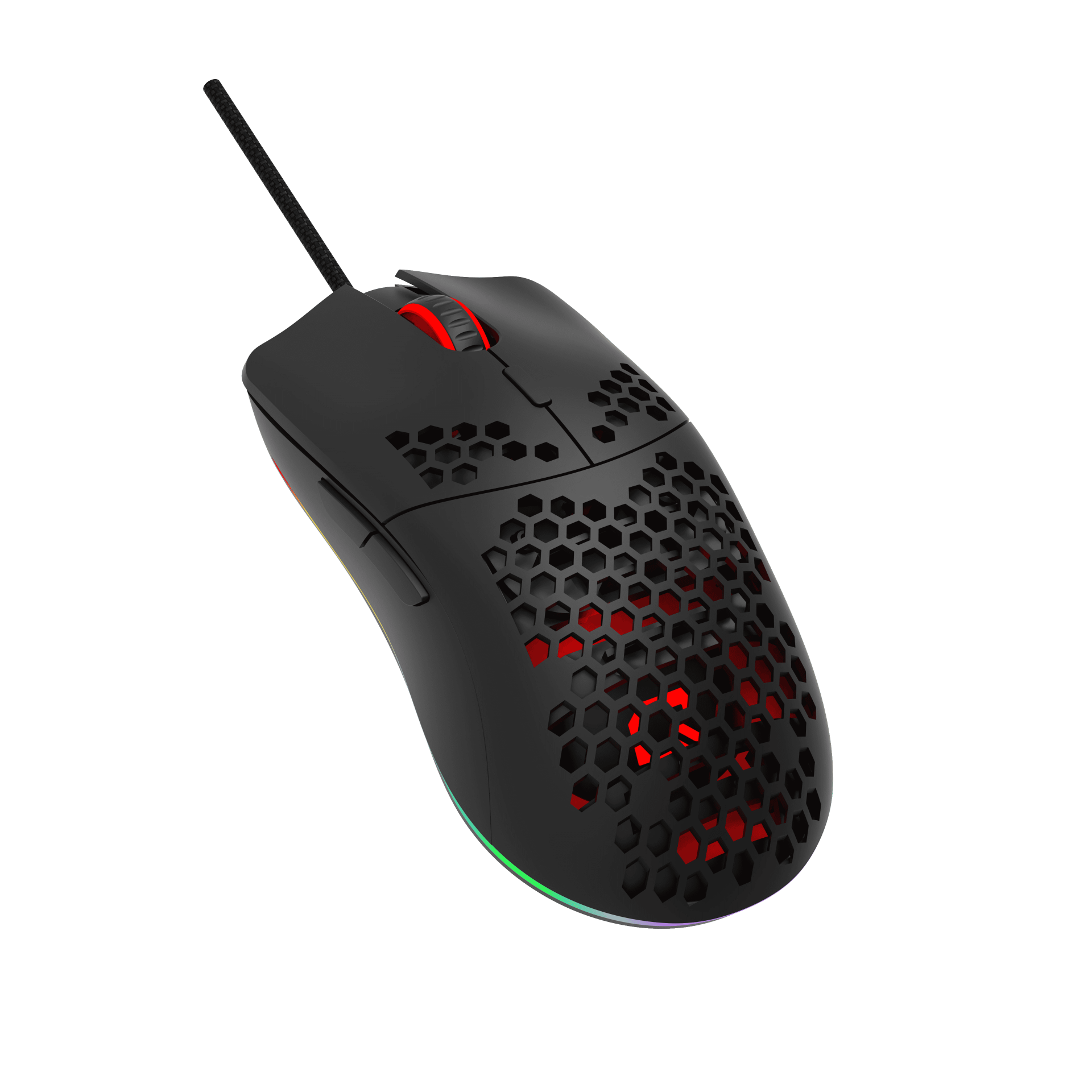 Quantum Gaming Hive Honeycomb RGB Optical Gaming Mouse, 12800 DPI, 6 Macro, Huano Yüksek ayarlı