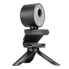 Everest SC-HD09 1080P Full HD Auto Tracking Harekete Duyarlı Tripod ve Mikrofonlu Siyah Webcam Usb Pc Kamera