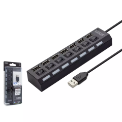 HADRON HDX7001 USB HUB 7*USB 7IN1 SİYAH