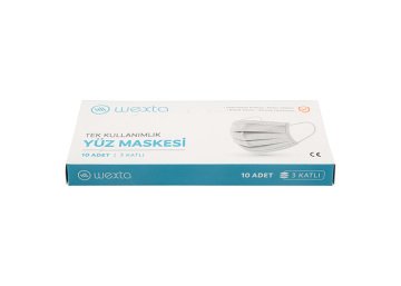 Wexta STL3PLY Koruyucu Yüz Maskesi 10lu
