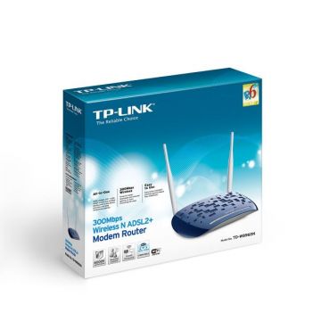 TD-W8960N 300Mbps N Kablosuz 4-Port 2×5dBi Değiştirelebilir Antenli EWAN WPS ADSL