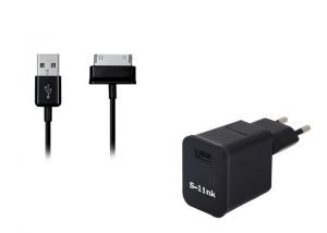 S-link SMG-480 Samsung Tabletler için 2 in 1 2000MA Ev Şarj + Kablosu