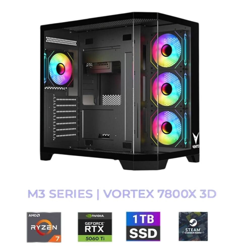OEM MOD GAMING VORTEX AMD Ryzen 7 7800X3D RTX5060Ti 32GB RAM 1 TB SSD