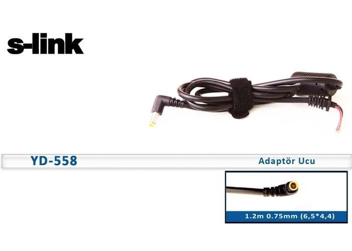 S-link YD-558 1.2m 0.75mm (6,5*4,4) Notebook Adaptör Kablo