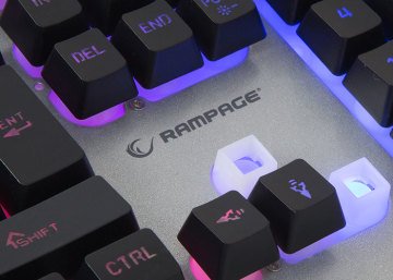 Everest Rampage KM-RX8 Usb Gökkuşağı Zemin Aydınlatmalı Q Metal Kasa Oyuncu Klavye + Mouse Set