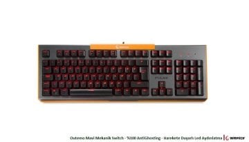 Everest Rampage KB-R15 Pulse Siyah/Turuncu Outemo Mavi Mekanik Tuşlu Oyuncu Klavye - Sağlam Metal Kasa Makro %100 Anti Ghosting