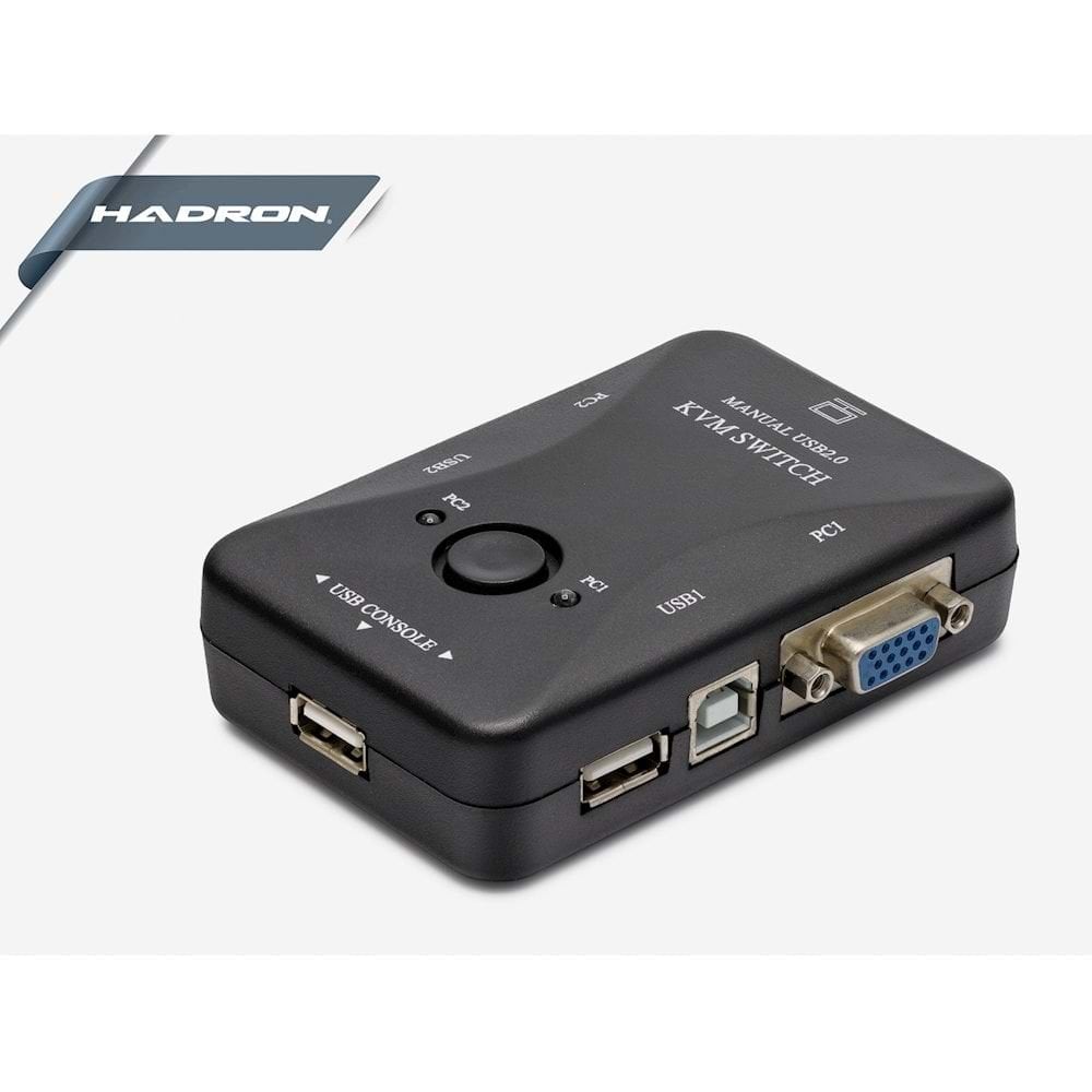 HADRON HD221 KVM SWITCH USB 2 GİRİŞ 1 ÇIKIŞ