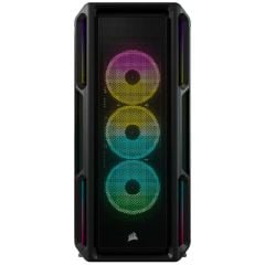 CORSAIR CC-9011230-WW iCUE 5000T RGB TEMPERLI CAM 3x120mm FAN DAHILI RGB KONTROLCU FULL TOWER SMART BILGISAYAR KASASI BLACK