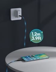 RP-CB1037 60W C-C 1.2M USB2.0 3A Cable Black