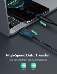 RP-CB1037 60W C-C 1.2M USB2.0 3A Cable Black