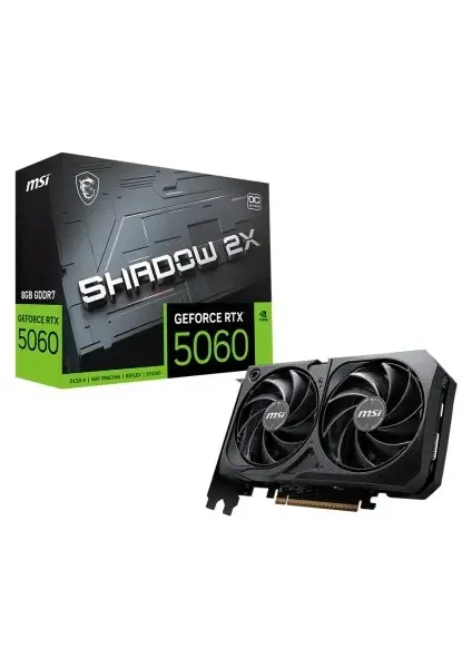 MSI RTX 5060 8G Shadow 2X OC G5060-8S2C 128 Bit GDDR7 8 GB Ekran Kartı