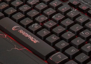 Rampage KB-R45 CRASH Gaming Oyuncu Klavye - Anti Ghosting Led Aydınlatma Örgü Kablo