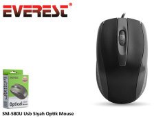 Everest SM-580U Usb Siyah Optik Mouse