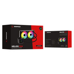 Rampage HELIOS D24 Siyah 12cm Fan Sıcaklık Göstergeli Intel LGA1700/AMD AM5 ARGB 240mm Sıvı Soğutmalı CPU Fan